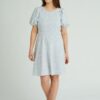 Gino 3/4 dress Blue / white