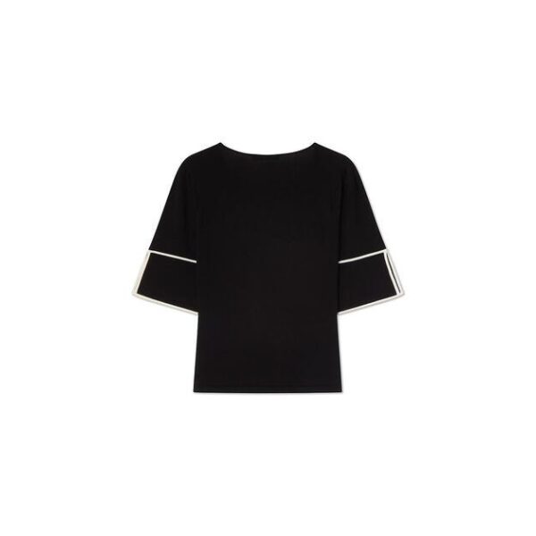 Malia Contrast Top - Black / Ecru - Bilde 2