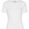 Rib Knit Short Sleeve - White