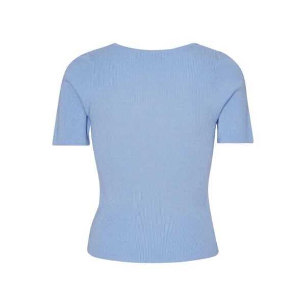 Rib Knit Short Sleeve - Light Blue - Bilde 2