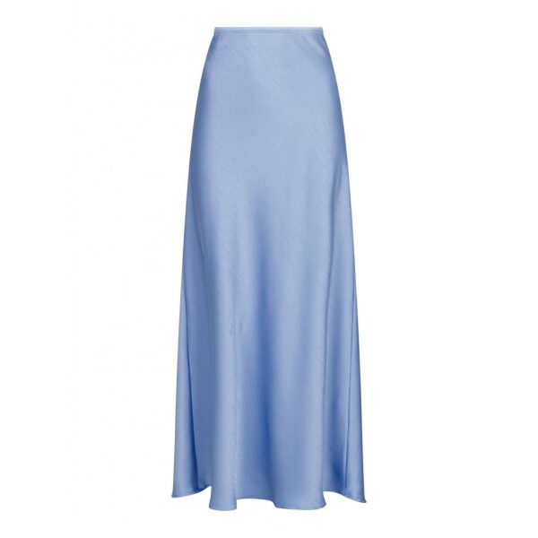 Vicky Heavy Sateen Skirt - Smoke Blue - Bilde 2