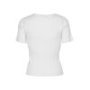 Rib Knit Short Sleeve - White - Bilde 4
