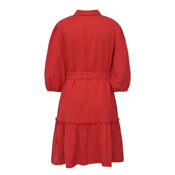 Linen dress - Red - Bilde 5