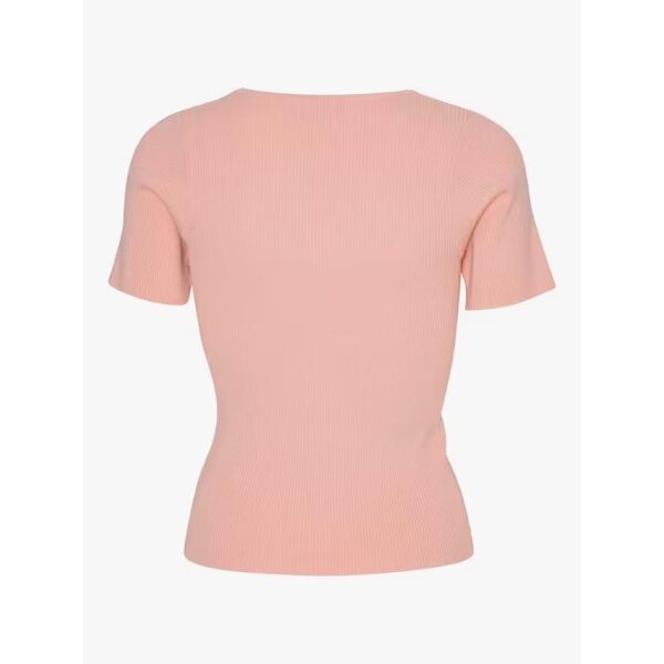 Rib Knit Short Sleeve - Rose - Bilde 2