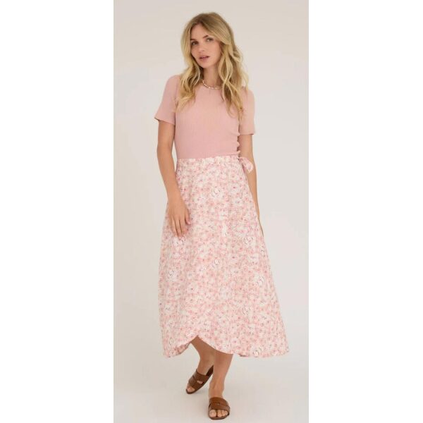 Peony wrap skirt - Rose / pink