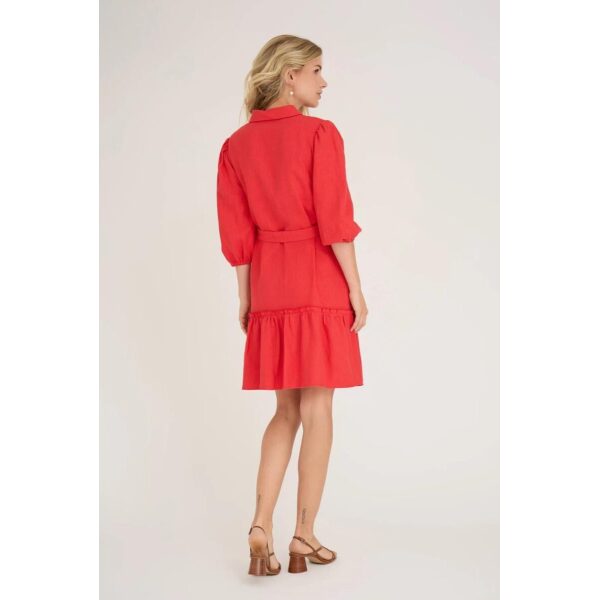 Linen dress - Red - Bilde 2