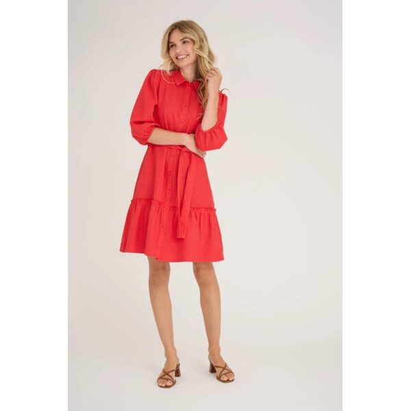 Linen dress - Red