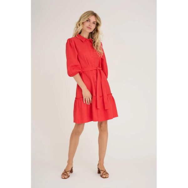 Linen dress - Red - Bilde 6