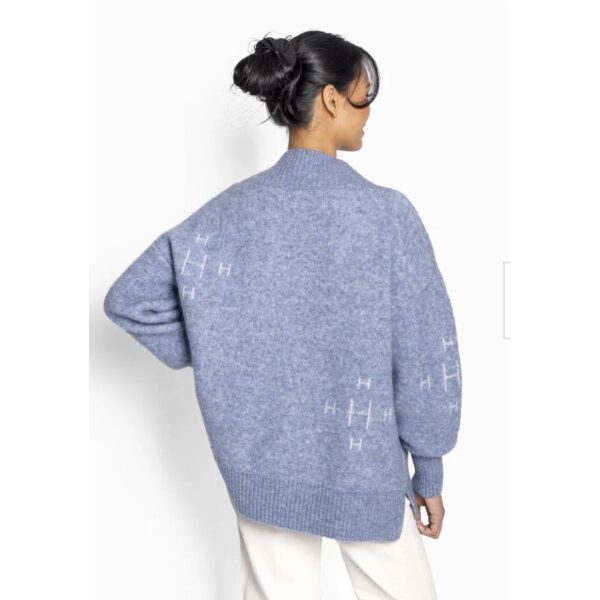 Fam V-neck Sweater - Faded Denim - Bilde 3