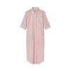 Poplinda Nancy Dress - Pinstripe / Flery Red - Bilde 3