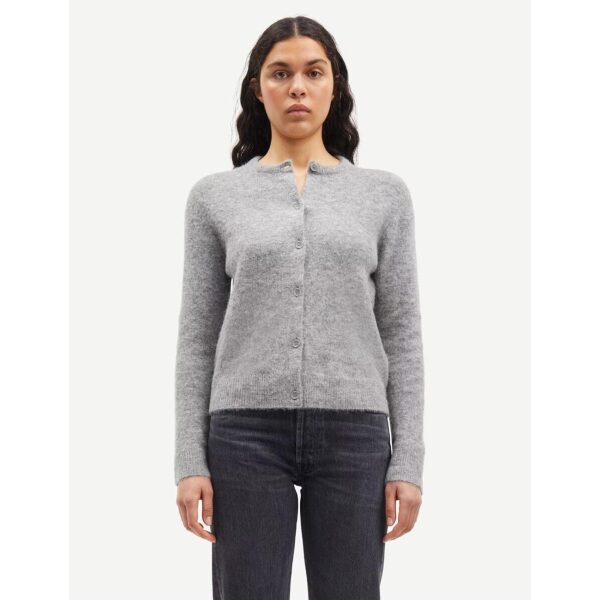 Nor Short Cardigan - Grey melange