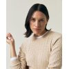 Organic Cotton Cable Knitted Sweater - Light Beige Melange - Bilde 5