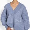 Fam V-neck Sweater - Faded Denim