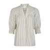 Diana Crepe Stripe Blouse - Brown - Bilde 4