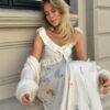 MelbaIC Dress Offwhite Flower - Bilde 3