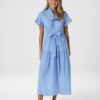 Nellie Stripe Dress - Light Blue