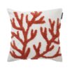 Coral Recycled Cotton Rug / Canvas Pillow Cover