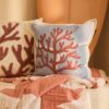 Coral Recycled Cotton Rug / Canvas Pillow Cover - Bilde 2