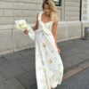 MelbaIC Dress Offwhite Flower - Bilde 7