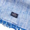 Striped Organic Cotton Placemat With Fringers - Blue / White - Bilde 2