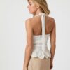 Ribbi Halter Neck Top White - Bilde 3