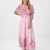 Serna Flower Print Dress - Light Pink