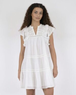 Harmoni S Voile Dress - White