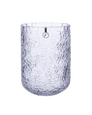 Glassvase mønstrete d13 h18 cm