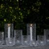 Lyslykt mønstrete glass d10 h9 cm - Bilde 3