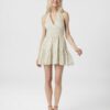 Magda Fine Print Dress - Creme