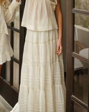 Felicia Voile Skirt - Light Yellow