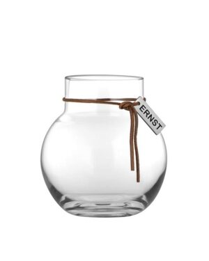 Glassvase / lykt rund d9 h10 cm