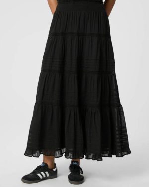 Felicia S Voile Skirt Black