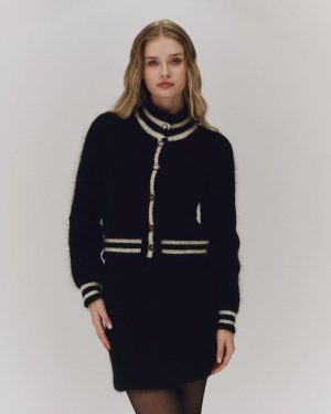 Twiggy Chunky Cardigan Black