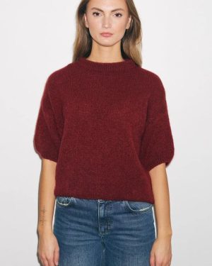MIMI KNIT JUMPER - Dusty Mahogany