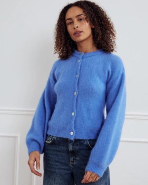 KEA KNIT CARDIGAN - dOVE bLUE