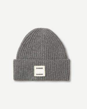 Samsøe W Beanie Dark Grey Melange