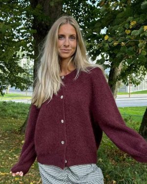 IdaIC Cardigan Bordeaux
