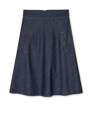 Cosy Denim Stelly Skirt Dark Indigo