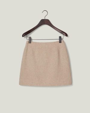 Short Wool Blend Skirt