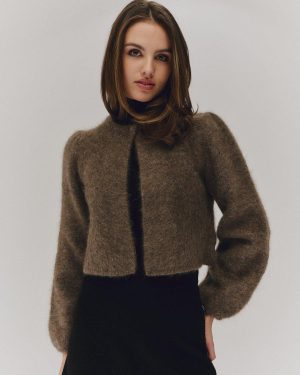 Amelia chunky cardigan Brown