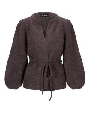 Fredrikke chunky cardigan Dark Brown