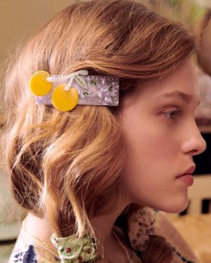 Cherry Hairclip Lavender Melange