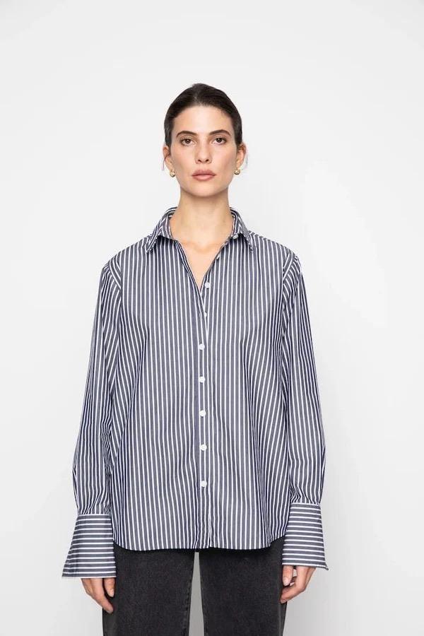 Fritilia Shirt Navy Stripe