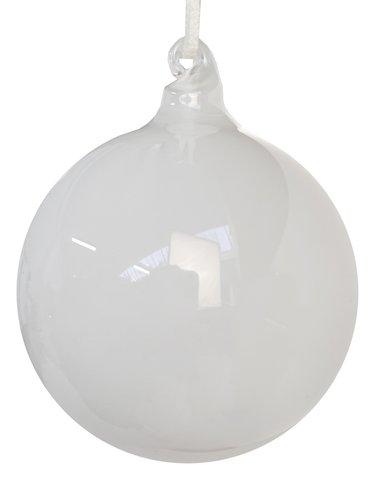 Glass ball opal white set m / 4 kuler 8cm