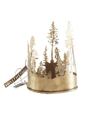 Lyseholder Tree messing H:11 cm dia: 10,5 cm