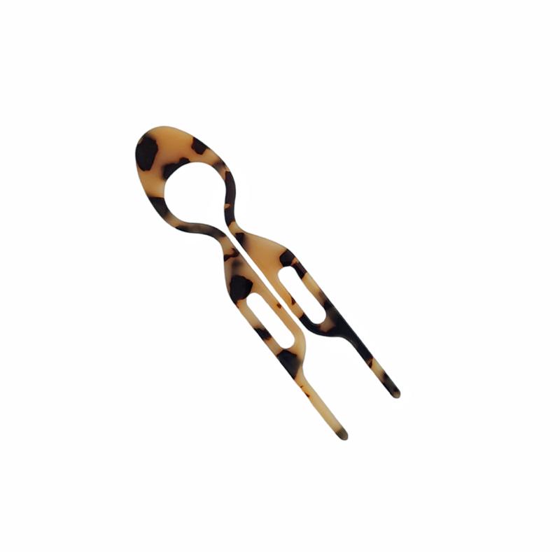 Hair Pin stor Brun
