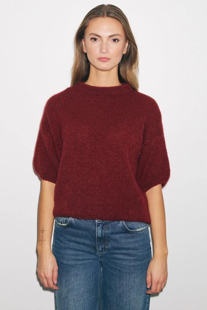 MIMI KNIT JUMPER - Dusty Mahogany