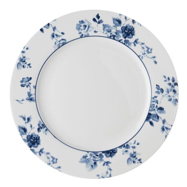 Tallerken Middag 26 cm Laura Ashley Chinese Rose blå / hvit porselen