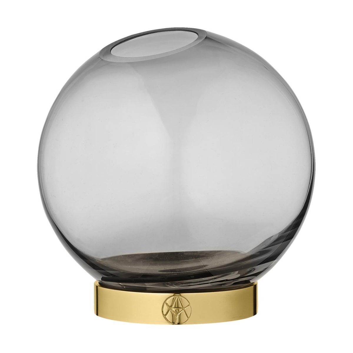 GLOBE Vase With Stand Black/Gold 21 cm